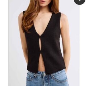 Shop Rumored Prince Street Black Knit Tank Top size XL